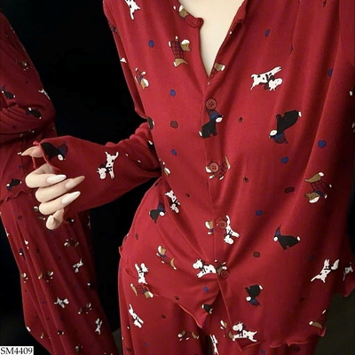 SM4409 BỘ PIJAMA HỌA TIẾT CÚN