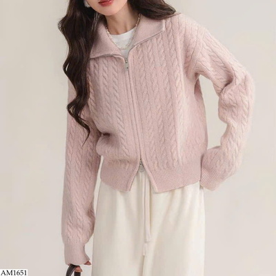 AM1651 ÁO CARDIGAN LEN CỔ LỌ NỮ