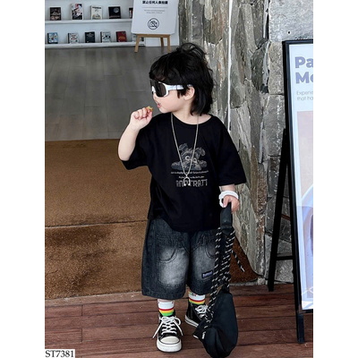 ST7381 SET ÁO PHÔNG MIX SHORT JEAN BT