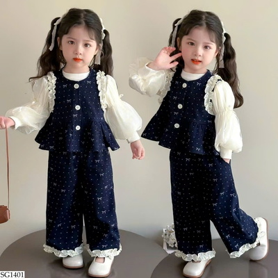 SG1401 SET NƠ CHẤM BI CHO BÉ GÁI