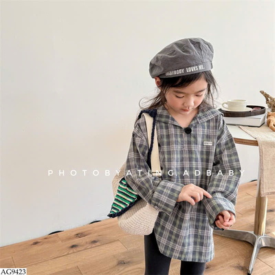 AG9423 ÁO SƠ MI KẺ CARO ADBABY