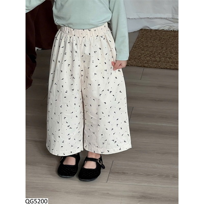 QG5200 QUẦN ỐNG SUÔNG HỌA TIẾT HOA CHO BÉ