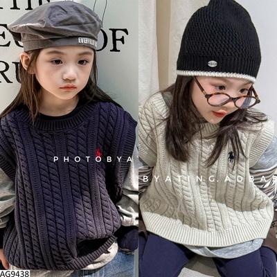 AG9438 ÁO GILE LEN HỌA TIẾT NGỰA CHO BÉ