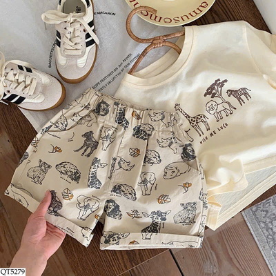 QT5279 QUẦN SHORT HỌA TIẾT CHO BÉ