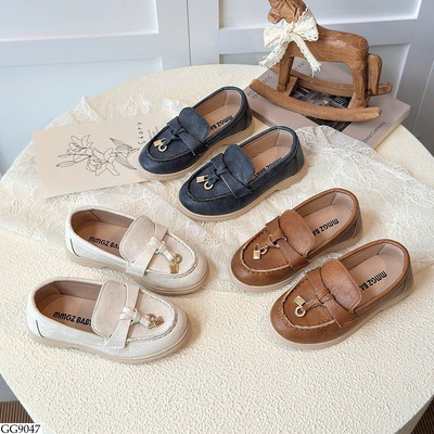 GG9047 GIÀY LƯỜI DA CHO BÉ