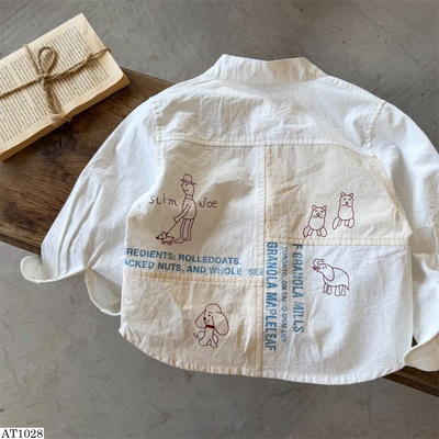 AT1028 ÁO SƠ MI HỌA TIẾT CHO BÉ