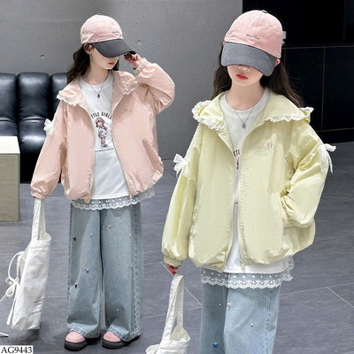 AG9443 ÁO KHOÁC VIỀN REN CHO BÉ