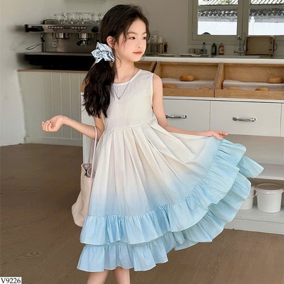 V9226 VÁY SÁT NÁCH LOANG MÀU BG