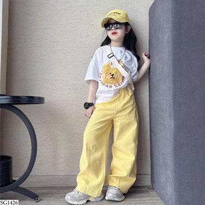 SG1426 SET ÁO PHÔNG GẤU MIX QUẦN SUÔNG BG