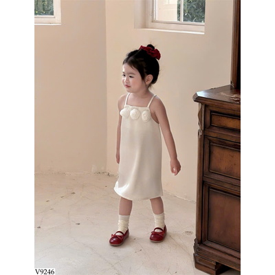 V9246 VÁY 2 DÂY CHO BÉ GÁI