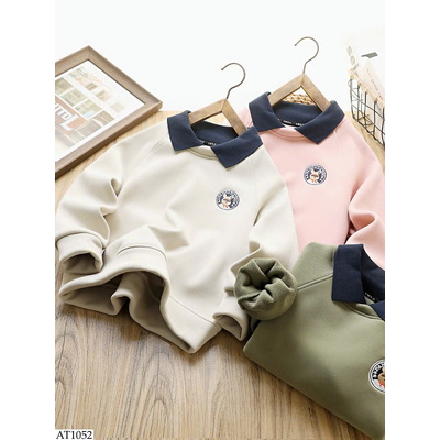 AT1052 ÁO NỈ CỔ POLO CHO BÉ