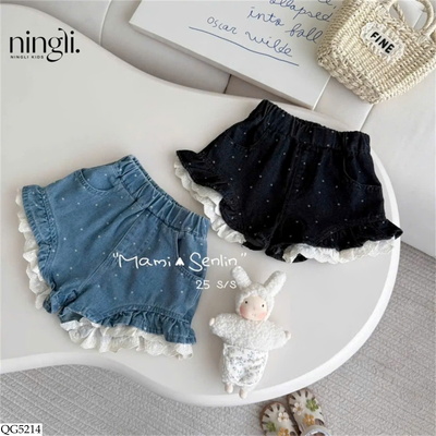 QG5214 QUẦN SHORT JEAN CHO BÉ GÁI Ningli