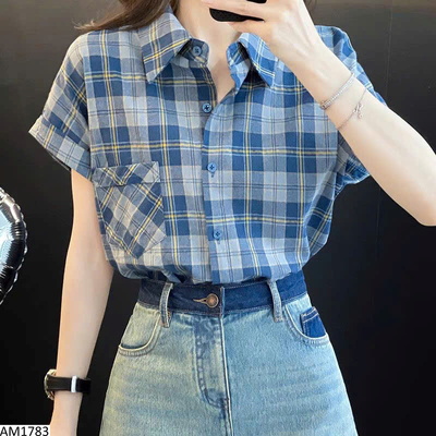 AM1783 ÁO CỘC TAY KẺ CHO NỮ