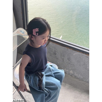 AG9449 SET ÁO SÁT NÁCH MIX QUẦN JEAN CHO BÉ