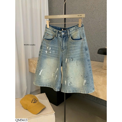 QM5613 QUẦN SHORT JEAN VẢY SƠN W.G.W.E