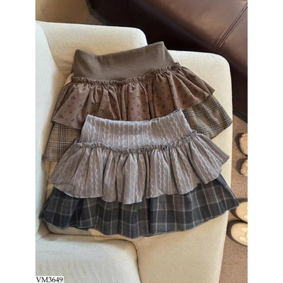 VM3649 CHÂN VÁY BÁNH BÈO XẾP TẦNG