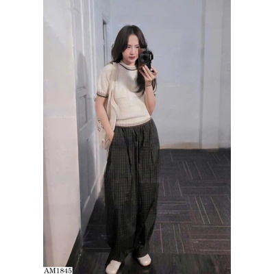 AM1845 ÁO LEN VIỀN CỔ MỎNG WGWE