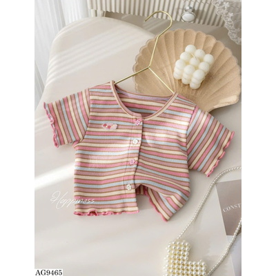 AG9465 ÁO CARDIGAN NGẮN TAY KẺ SỌC BG