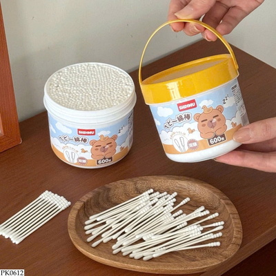 PK0612 HỘP 600c BÔNG NGOÁY TAI 2 ĐẦU