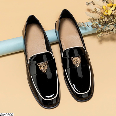 GM0600 GIÀY LƯỜI HỌA TIẾT BÁO CHO NỮ