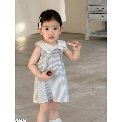 V9289 VÁY SÁT NÁCH KẺ CHO BÉ