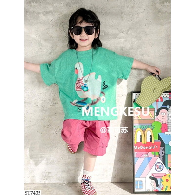 ST7435 SET ÁO PHÔNG VỊT MIX QUẦN SHORT BT