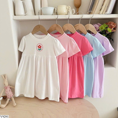V9291 VÁY HỌA TIẾT CUTE BG