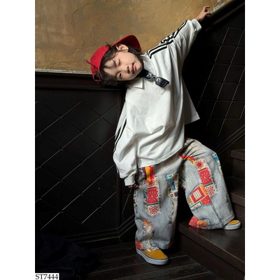 ST7444 SET ÁO POLO MIX QUẦN RÁCH BT