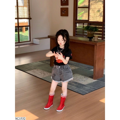 SG1532 SET ÁO PHÔNG MIX SHORT JEAN BG