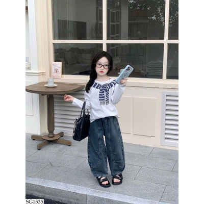 SG1535 SET ÁO THUN MIX QUẦN JEAN BG