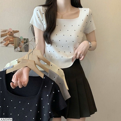 AM1858 ÁO CỘC TAY CHẤM BI
