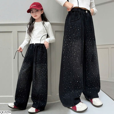 QG5259 QUẦN JEAN BLING CHO BÉ GÁI