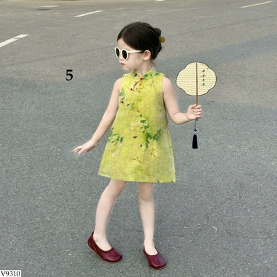V9310 BST VÁY SƯỜN XÁM CHO BÉ GÁi