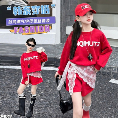 SG1543 SET BỘ ĐỎ MIX QUÂY CHO BÉ