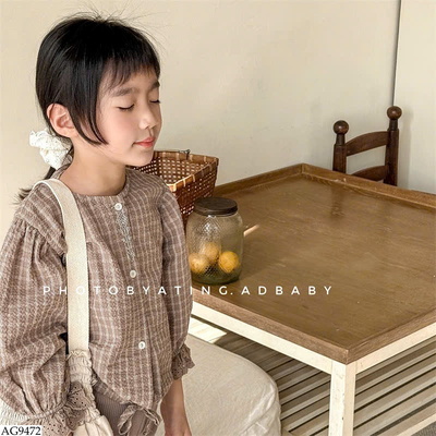 AG9472 ÁO SƠ MI TAY REN PHỒNG ADBABY