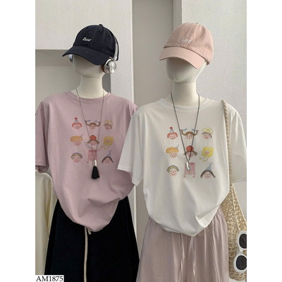 AM1875 ÁO PHÔNG HỌA TIẾT NỮ