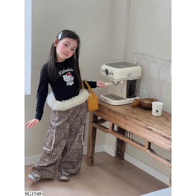 SG1548 SET ÁO KITTY MIX QUẦN DA BEO