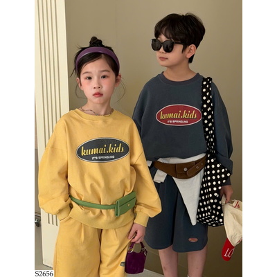 S2656 BỘ NỈ QUẦN SHORT CHO BÉ