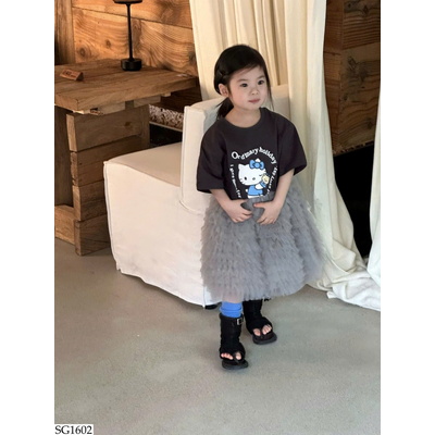 SG1602 ÁO KITTY PHỐI CHÂN VÁY CHO BG