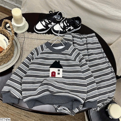 ST7456 BỘ NỈ KẺ CHO BÉ