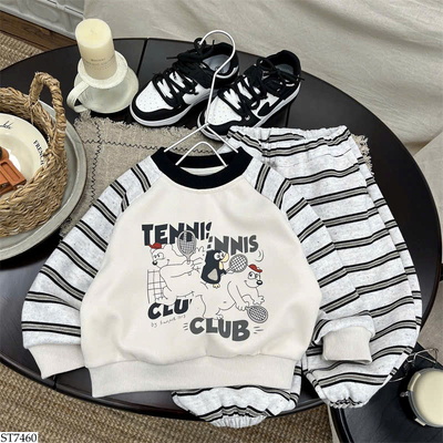 ST7460 BỘ NỈ MIX KẺ BT