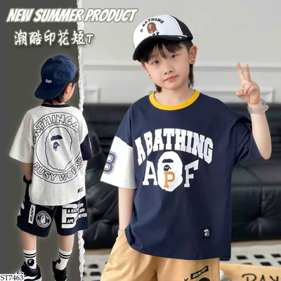 ST7463 ÁO PHÔNG PHỐI QUẦN SHORT CHO BÉ TRAI