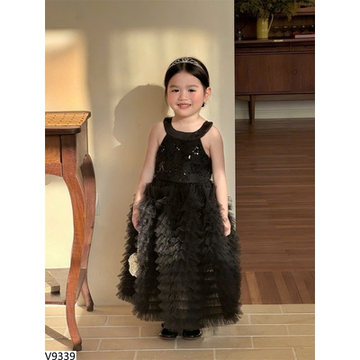 V9339 VÁY CÔNG CHÚA CỔ YẾM CHO BÉ