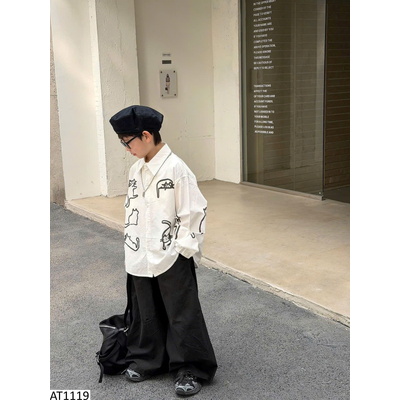 AT1119 ÁO SƠ MI HÌNH MÈO HÃNG TAIRU