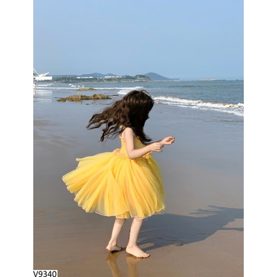 V9340 VÁY CÔNG CHÚA VIỀN BÈO CHO BÉ