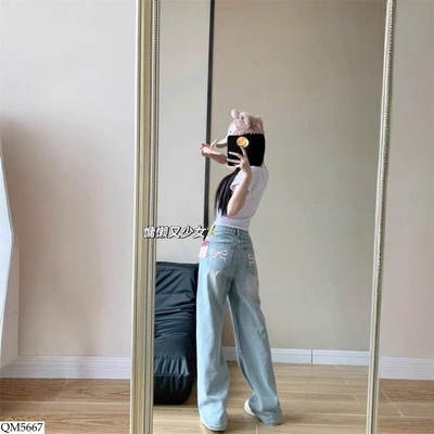 QM5667 QUẦN JEAN TÚI NƠ CHO NỮ