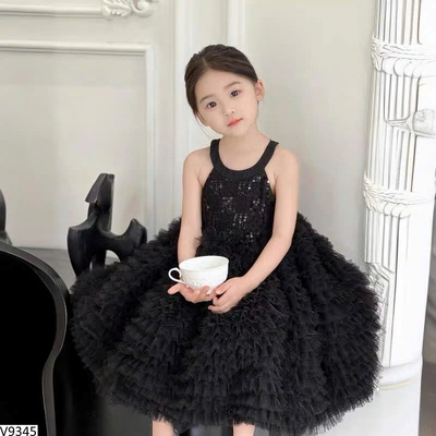 V9345 VÁY CÔNG CHÚA CỔ YẾM CHO BÉ