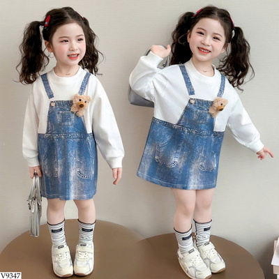 V9347 VÁY THU ĐÔNG CHO BÉ