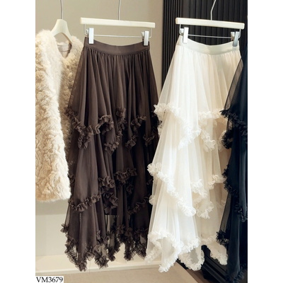 VM3679 CHÂN VÁY XẾP LY KHÔNG ĐỀU ANNA