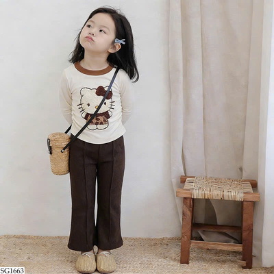 SG1663 SET ÁO KITTY MIX QUẦN LOE BG